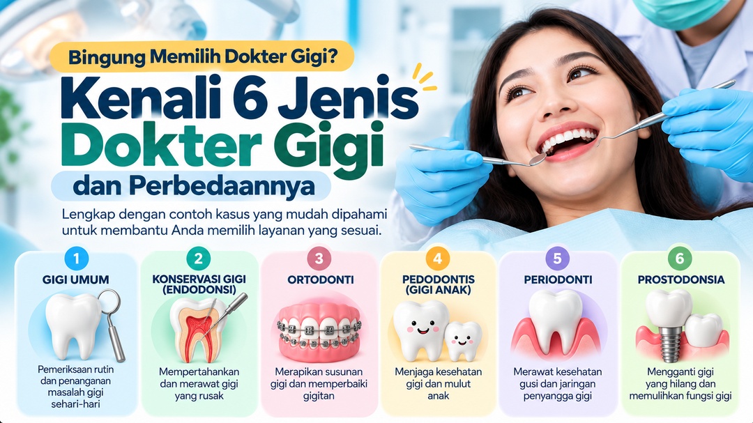 Bingung Memilih Dokter Gigi? Kenali 6 Jenis Dokter Gigi dan Perbedaannya